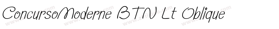 ConcursoModerne BTN Lt Oblique字体转换